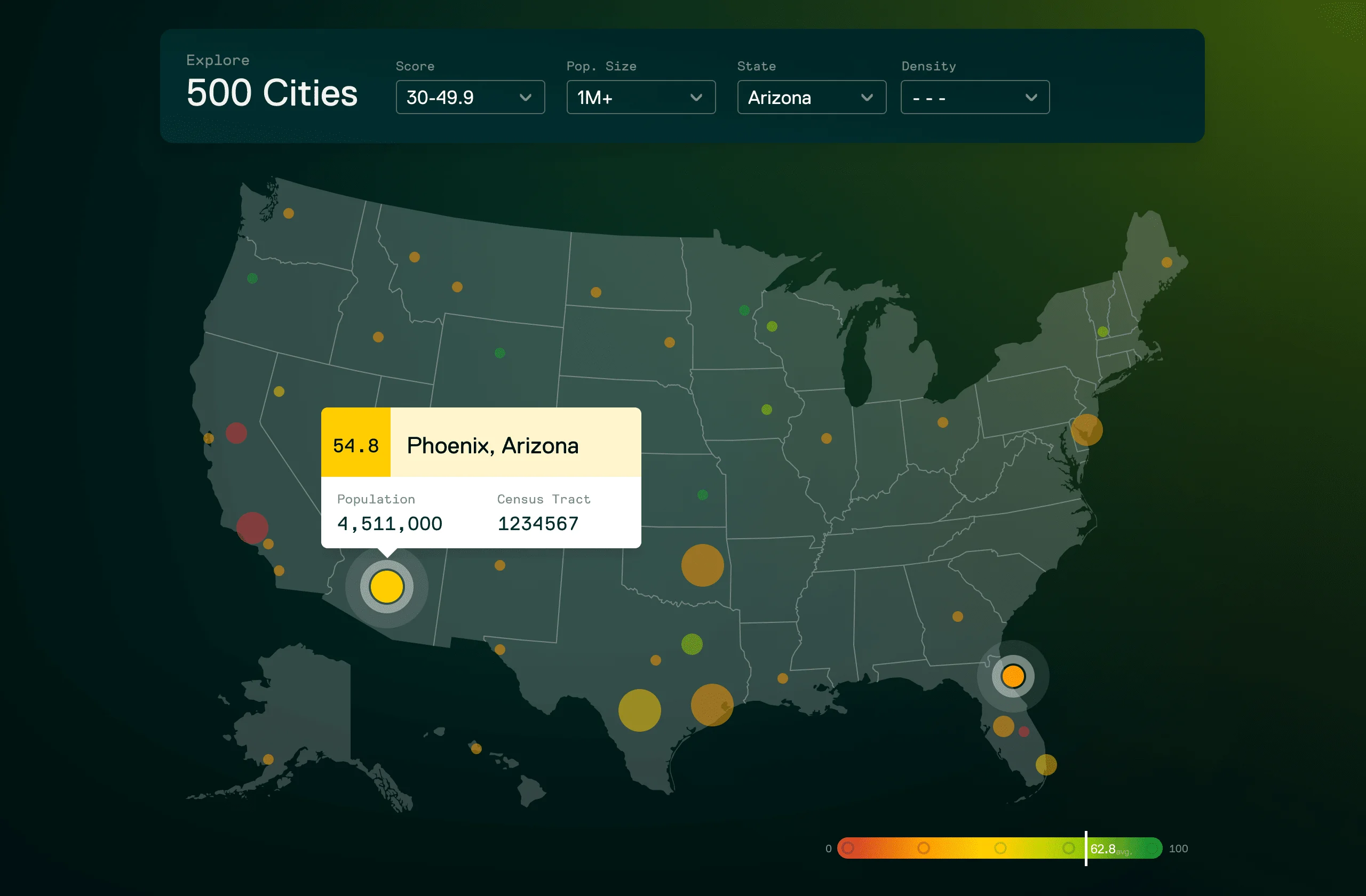 NatureQuant 500 cities map