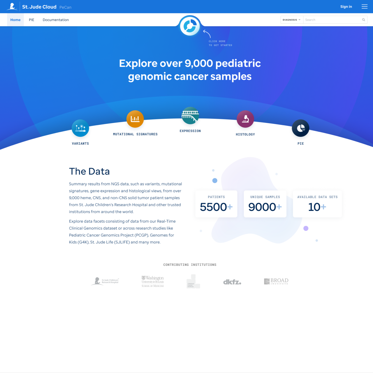 PeCan homepage hero design