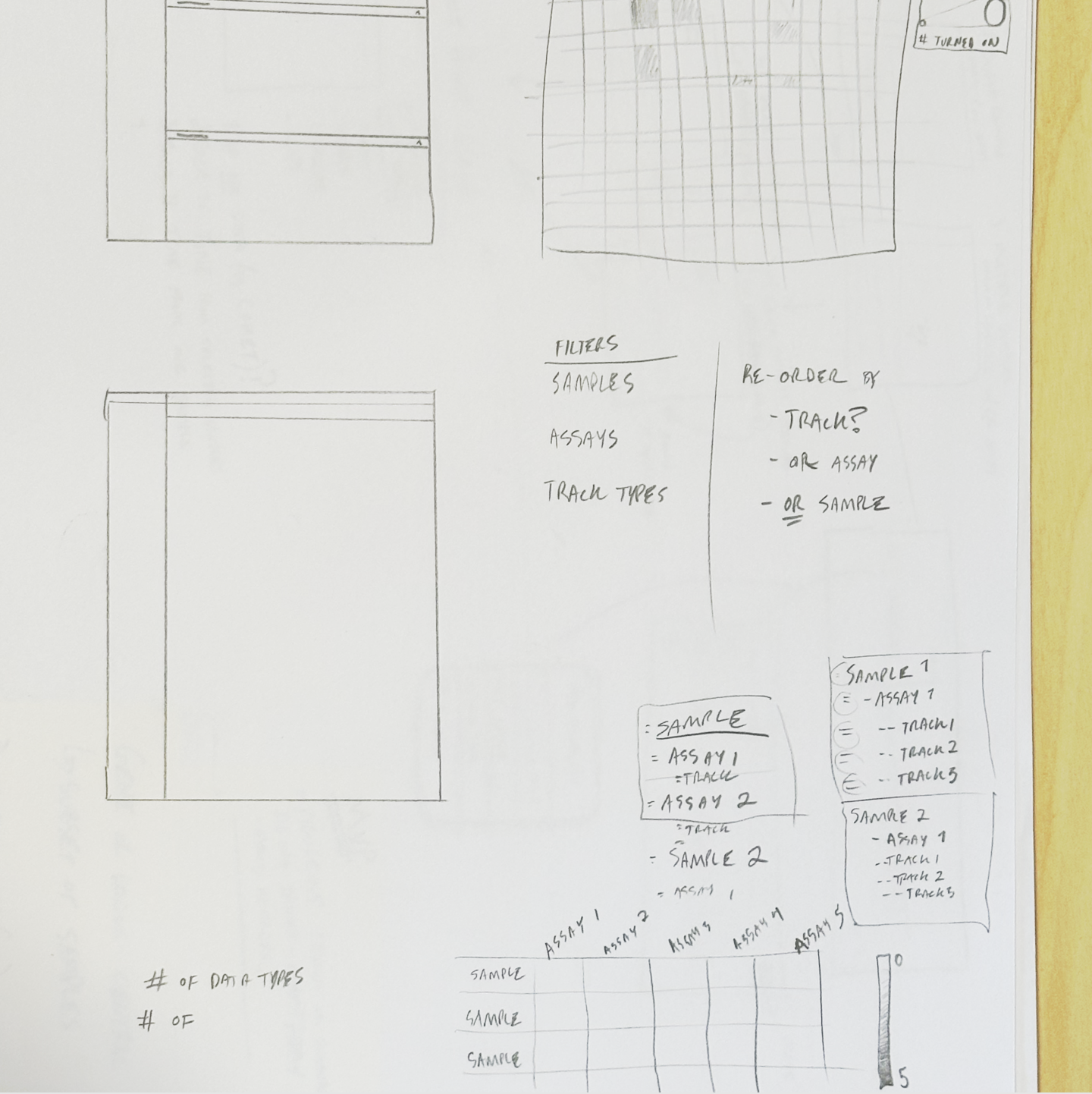 Data viz ideation sketches