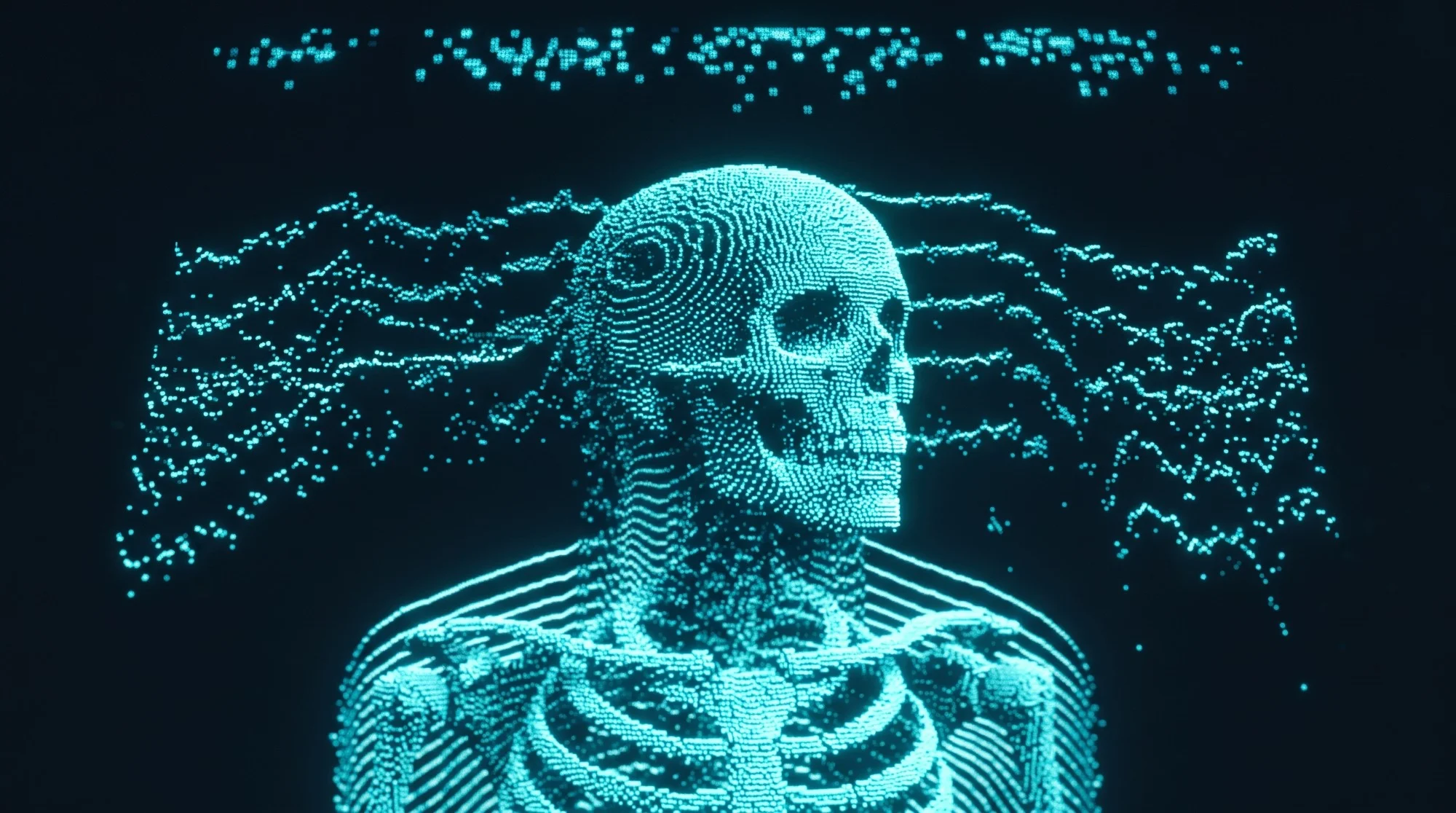 Runner card variant: dotted skeleton figure