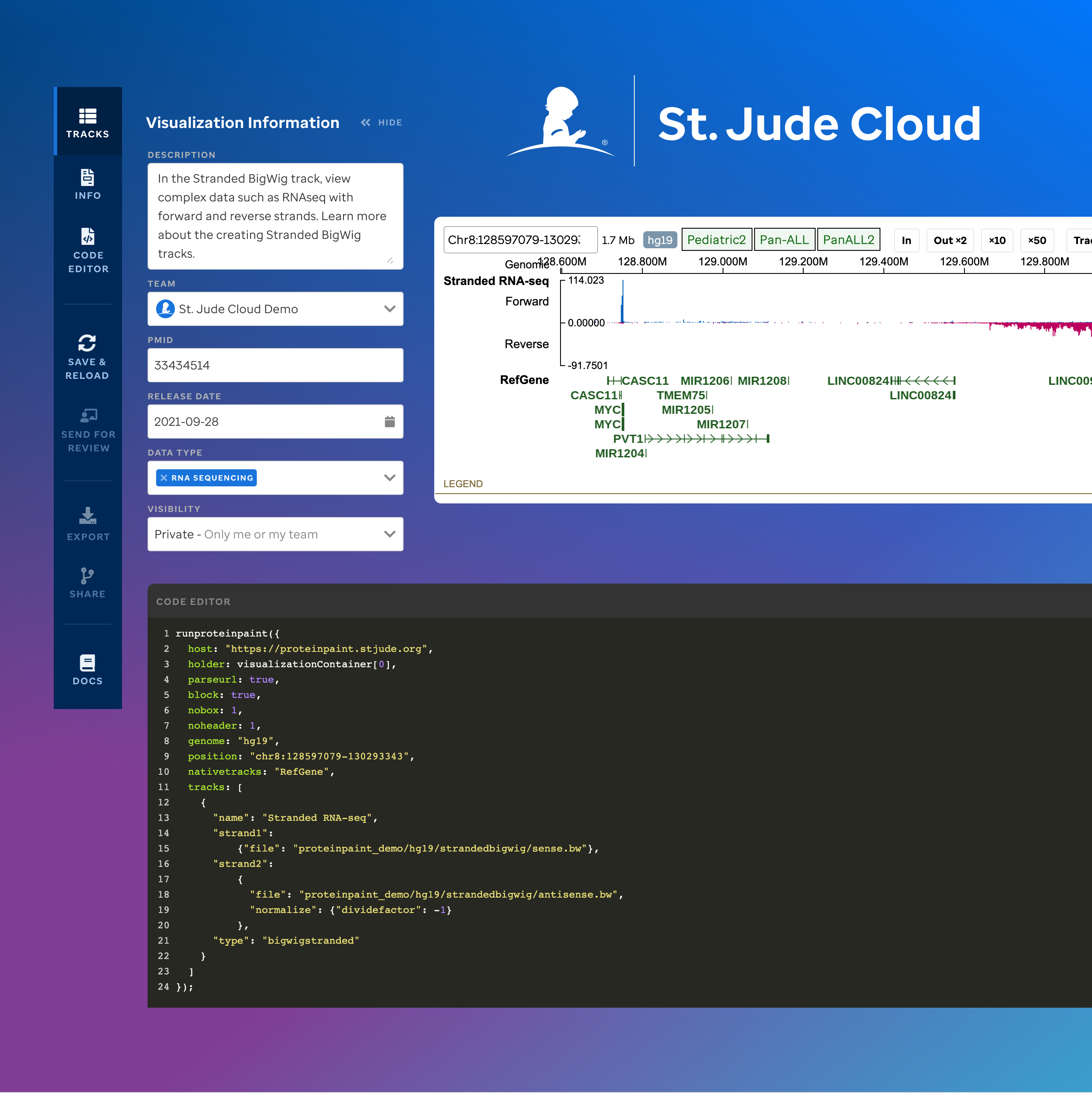 Visualization editor